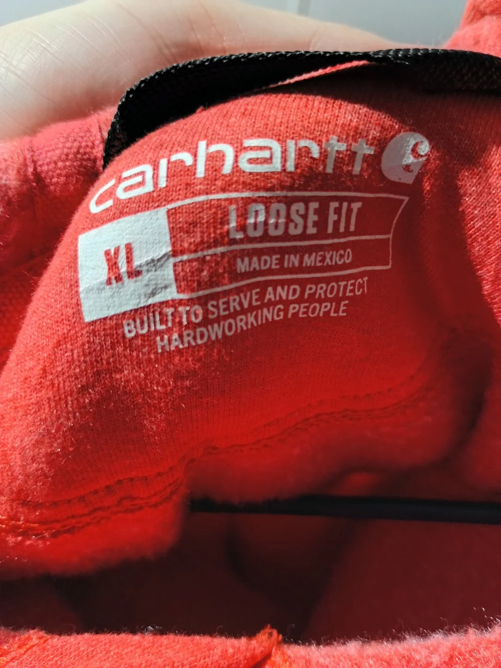 Carhartt Orange Pullover Hoodie with Front Pocket